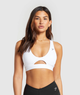 Peek A Boo Sports Bra - White(S)