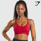 Ruched Sports Bra - Conditioning Red(S)