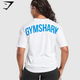Power Oversized T-Shirt - White/Barbell Blue (S)