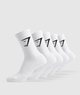 Crew Socks 5pk - White (L )