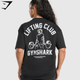 Script Graphic Oversized T-Shirt - Black(S)