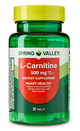 L-CARNITINE 500MG DE 30 TABLETAS SPRING VALLEY