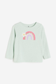 Blusa manga larga verde Arcoiris 6/7T