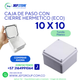 CAJA DE PASO 10X10 BLANCA TORNILLO PLASTICO CIERRE HERMETICO