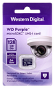 MEMORIA 128GB MICROSD WESTERN DIGITAL PURPLE CLASE 10 PARA VIDEOVIGILANCIA