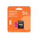 MEMORIA MICRO SD ADATA 64GB  ADAPTADOR CLASE 10 V10 A1