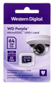MEMORIA 64GB MICROSD WESTERN DIGITAL PURPLE CLASE 10 PARA VIDEOVIGILANCIA
