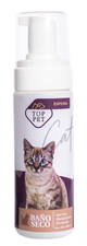 Espuma baño seco para gatos 180ml Top Pet