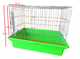 Jaula para conejo rectangular 1 bandeja grande de plastico