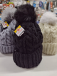 Gorro tejido ocho pompon con piel