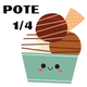 HELADO POTE 1/4 L (chocolate - vainilla)
