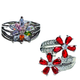 Anillos grandes Rodio Plateado