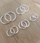 Argollas variadas Plata