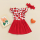 BB2-Mameluco corazon falda roja talla 9 a 12m (80)