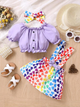 BB2-Top lila falda corazones talla 18-24m (Reventa)