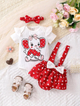 BB2-Blusa blanca  elefante calzon rojo 12-18m (Reventa)