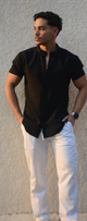 CAMISA NEGRA LINO M/C