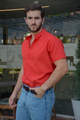 CAMISA ROJO LINO M/C
