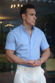 CAMISA AZUL CIELO LINO