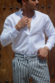 CAMISA LINO BLANCA M/L