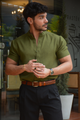 Camisa Verde Oliva lino