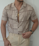 CAMISA MARRON ESTAMP NM