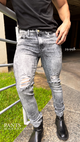 PANTALONES GRIS ROTOS