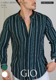 CAMISA VERDE RAYAS M/L