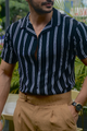 CAMISA NEGRA R/BLANCAS