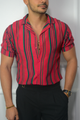 CAMISA ROJA R/AZ/VER NM