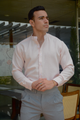 CAMISA ROSA PALO LINO M/L