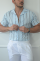 CAMISA AZUL/BLANCO RAYAS NM