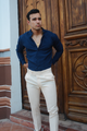 PANTALON CREMA LINO EXCLUSIVE