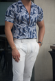 CAMISA AZUL PALMAS NM