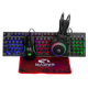 COMBO GAMING 4 EN 1 MARVO LOOT40 SP (CM416) / ILUMINACION RGB / TECLADO EN ESPAÑOL 105 TECLAS  MOUSE 8000DPI  HEADPHONE F50MM  MOUSE PAD ANTIDESLIZANTE /