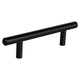 Jaladera De Acero Negro Mate 96mm Linea Cilindro 49731 Fiero