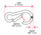 Bandola Mosqueton 3/16" 44037 Fiero