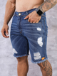 N:38 Bermuda / jeans monchéri rasgada com plaqueta