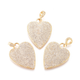 Dije dorado corazón zirconias baño 18k 28x21.5x2mm