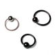 piercing Aro con bola a presión 0,8 y 1 mm economico