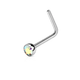 piercing nostril en L titanio