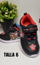 NICKELODEON T/6 PAW PATROL TENIS PARA NIÑO NEGRO/ROJO TALLA 6