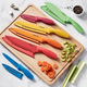 CUISINART SET DE 6 CUCHILLOS DE COCINA DE COLORES CON REVESTIMIENTO DE CERAMICA Y FUNDAS PROTECTORAS
