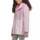 EDDIE BAUER CHUMPA T/S 7/8 VERSATIL 3-EN 1  IMPERMEABLE  COLOR PALO ROSA  PARA NIÑA TALLA S-7/8