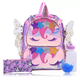 MOCHILA UNICORNIO CON ALAS 5 PIEZAS DE NIÑA COLOR LILA