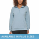 MARC NEW YORK SUDADERA T/2X ZIPPER 1/4 DE DAMA COLOR CELESTE TALLA 2X