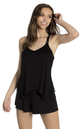 LILAC LONDON PIJAMA T/XS CORTA DE 2 PIEZAS P/DAMA, NEGRO TALLA XS