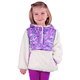 MADISON CHUMPA T/2 CON CAPUCHA PARA NIÑA COLOR LILA/BLANCO TALLA 2