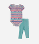KIDS HEADQUARTERS T/12M CAJA NO. 25 CONJUNTO DE 2 PIEZAS PARA NIÑA COLOR PASTEL MULTI/AQUA TALLA 12 MESES