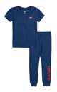 LEVIS CAJA NO. 21 T/18M TRAJE DE 2 PIEZAS PARA NIÑA/O COLOR AZUL 18MESES